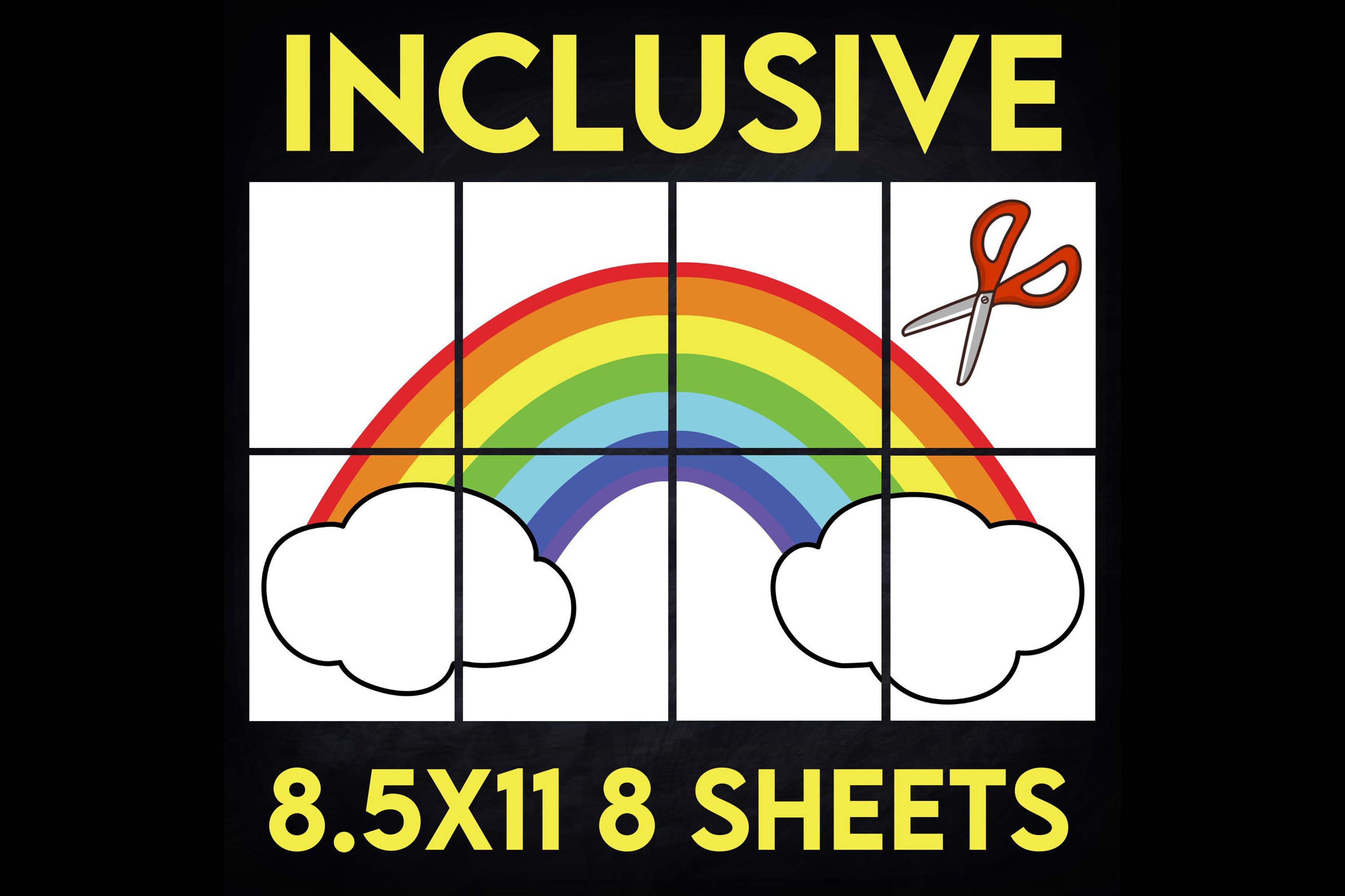 Inclusive Rainbow Poster Editable Canva