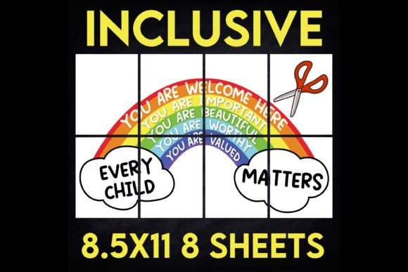 Inclusive Rainbow Poster Editable Canva