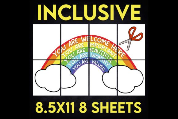 Inclusive Rainbow Poster Editable Canva