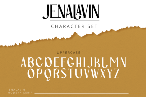 Jenalavin Font PNG with transparent background - Preview 1