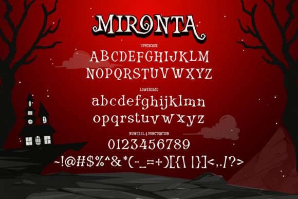 Mironta Font PNG with transparent background - Preview 4