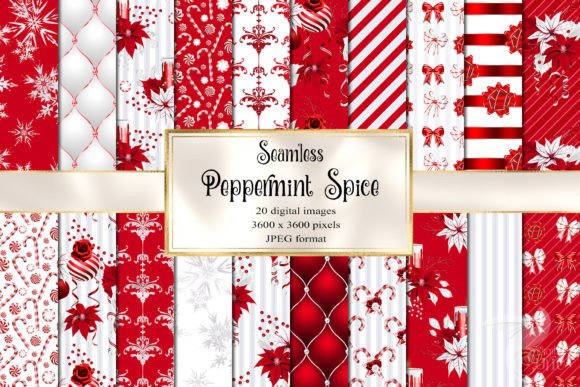 Peppermint Spice Digital Paper
