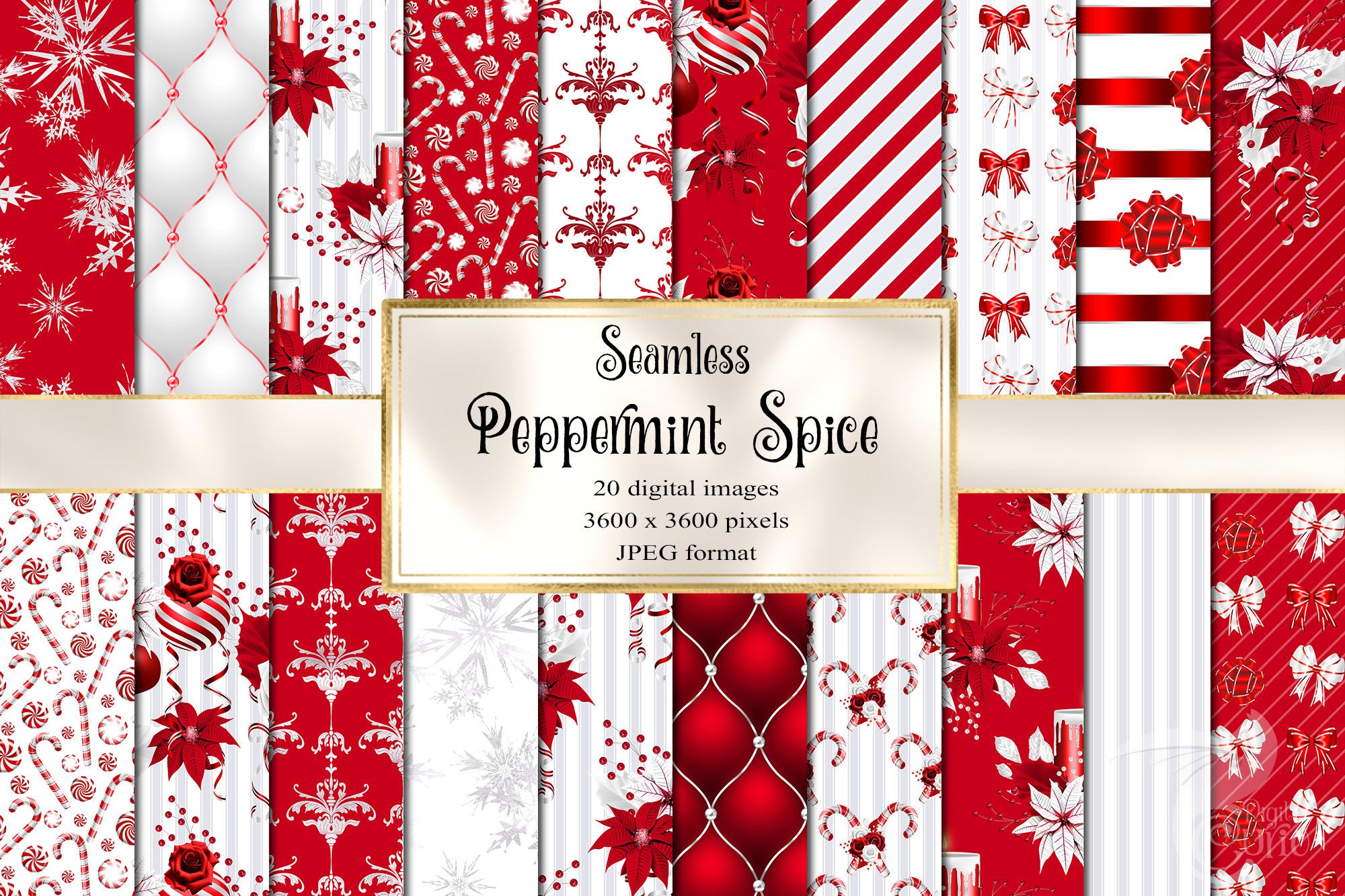 Peppermint Spice Digital Paper