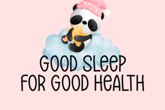 Sleeping Baby Panda Font PNG with transparent background - Preview 2