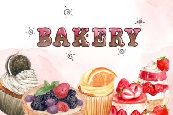 Snow and Icecream Font PNG with transparent background - Preview 2