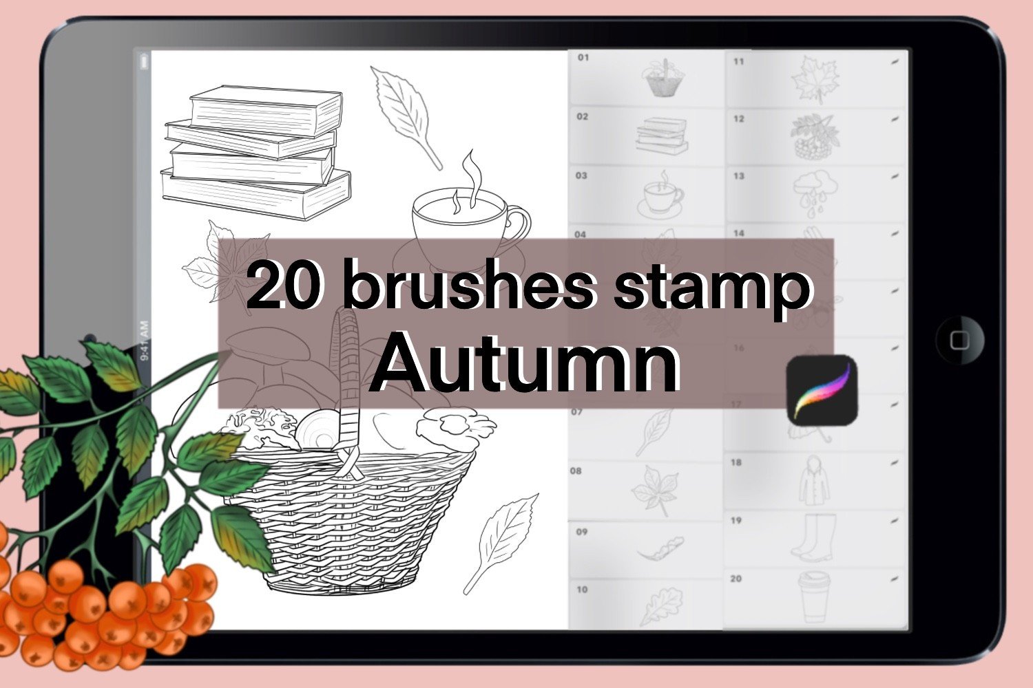 Stamp Brushes Procreate "Autumn" Graphic by Jenny.arty · Creative Fabrica
