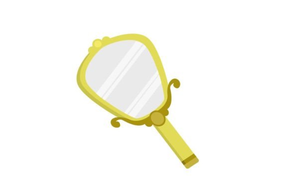 Vintage Hand Mirror Vector Art