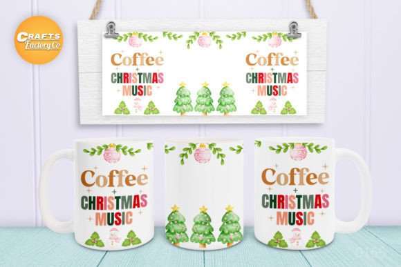 Coffee And Christmas Mug Sublimation Graphics