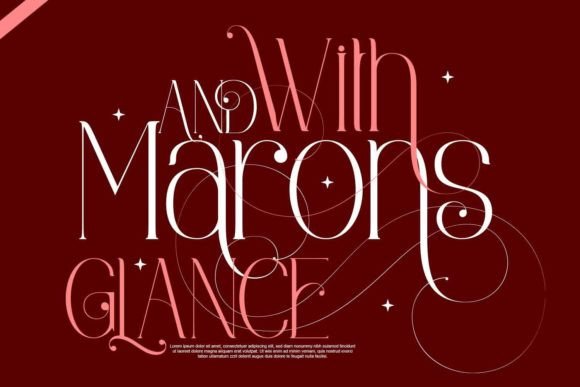 Marons and Glance Font PNG with transparent background - Preview 2