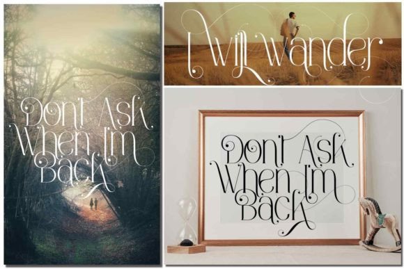 Marons and Glance Font PNG with transparent background - Preview 3