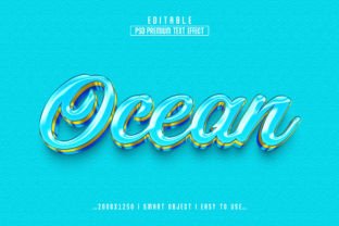Ocean Editable Ocean 3D Editable Psd Text Effect Style Graphic by mdjahidul99519 ...