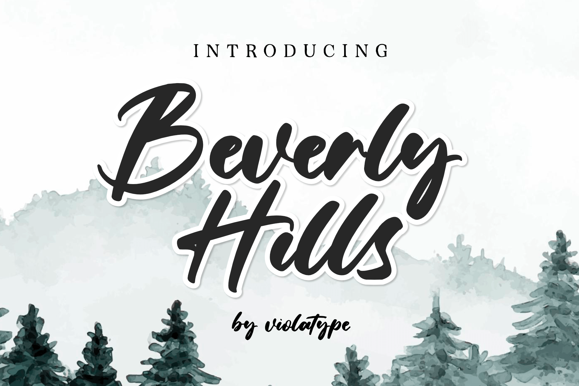 Beverly Hills preview, chic modern script with bold strokes