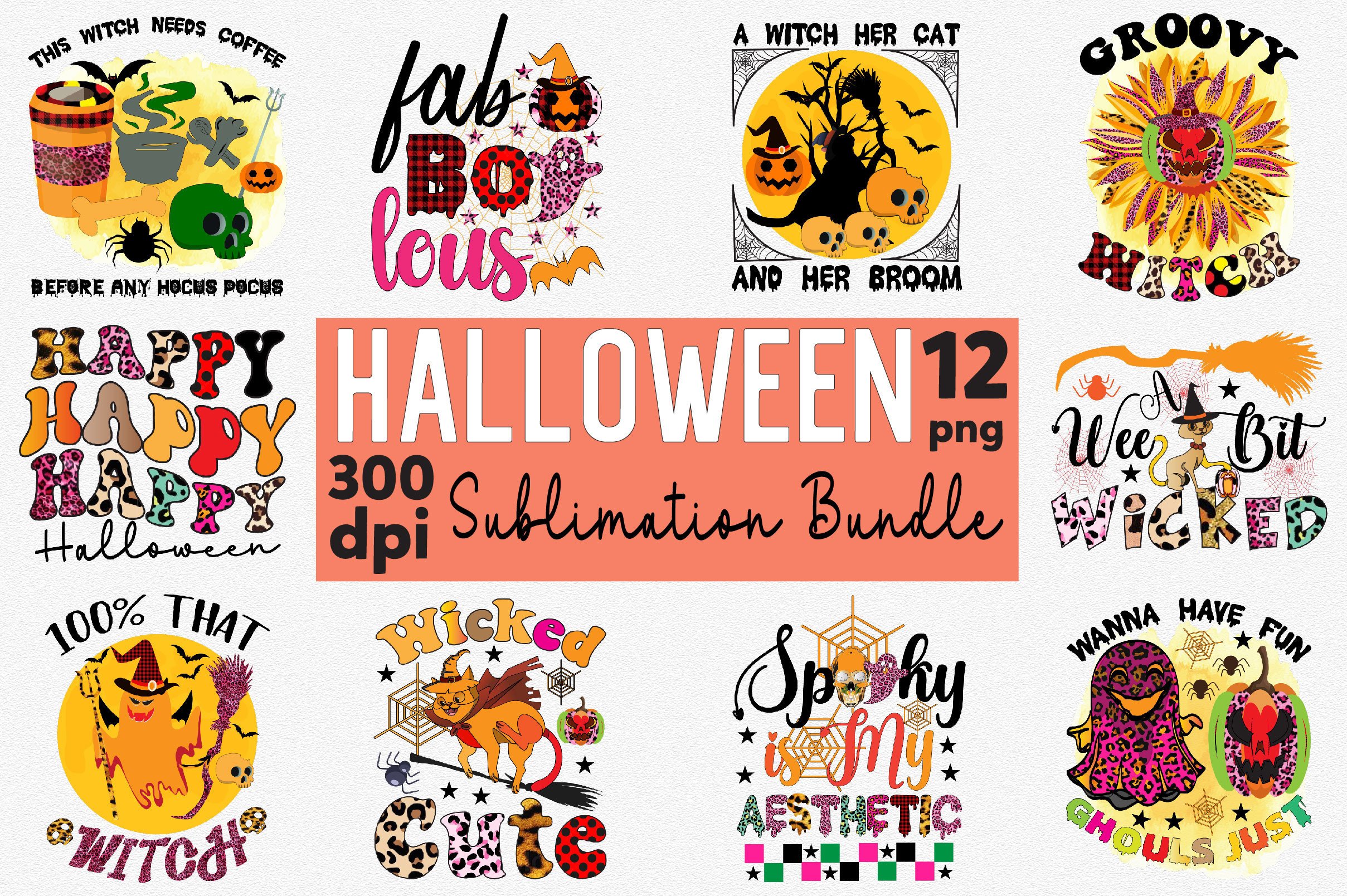 Halloween Sublimation Bundle Graphic by SVGArt · Creative Fabrica
