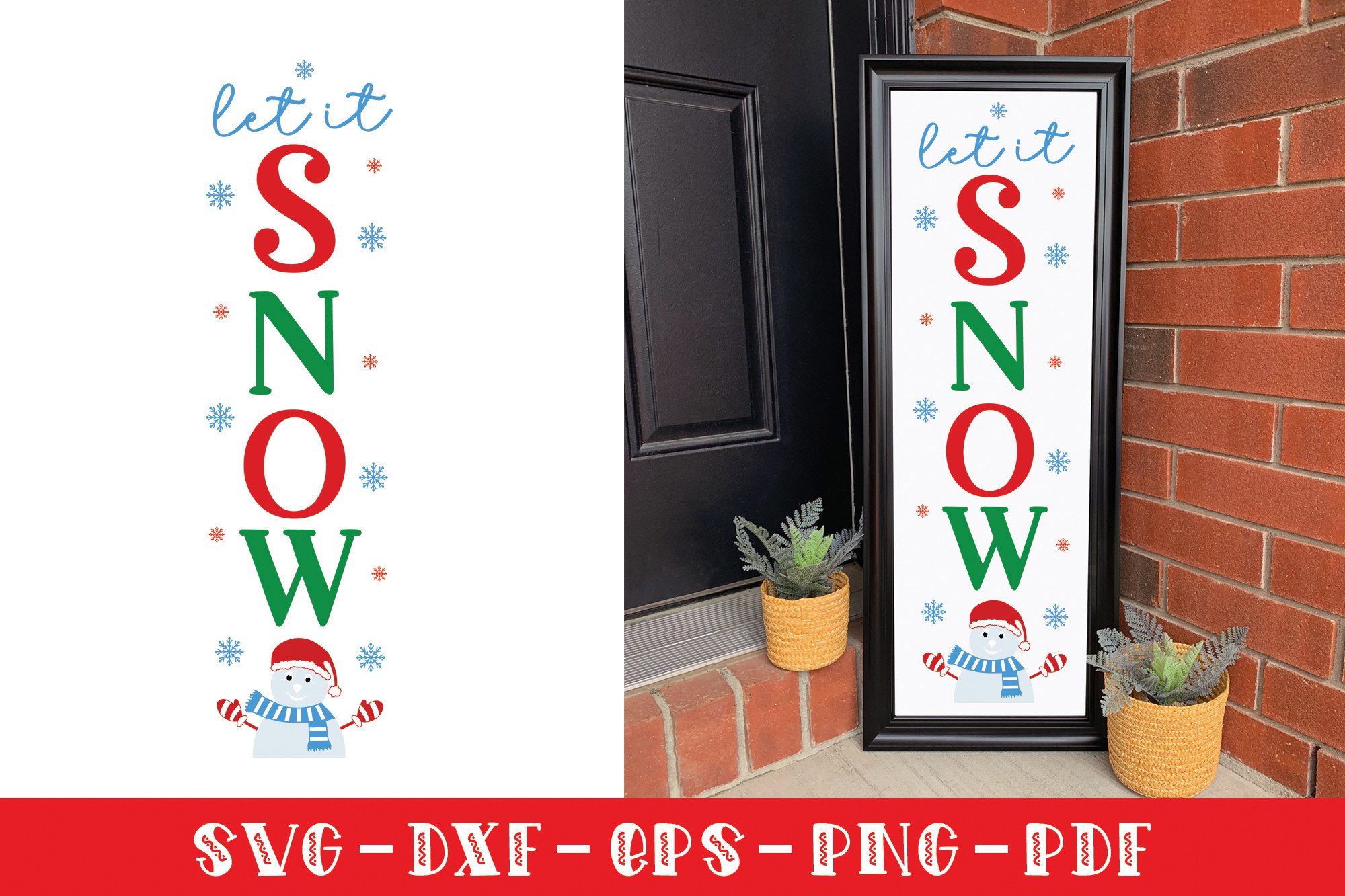 Let It Snow - Christmas Porch Sign SVG Graphic by CraftlabSVG ...