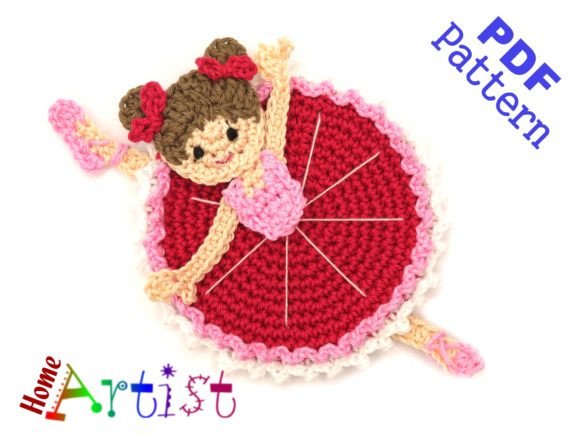 Ballerina 3 Crochet Pattern Applique