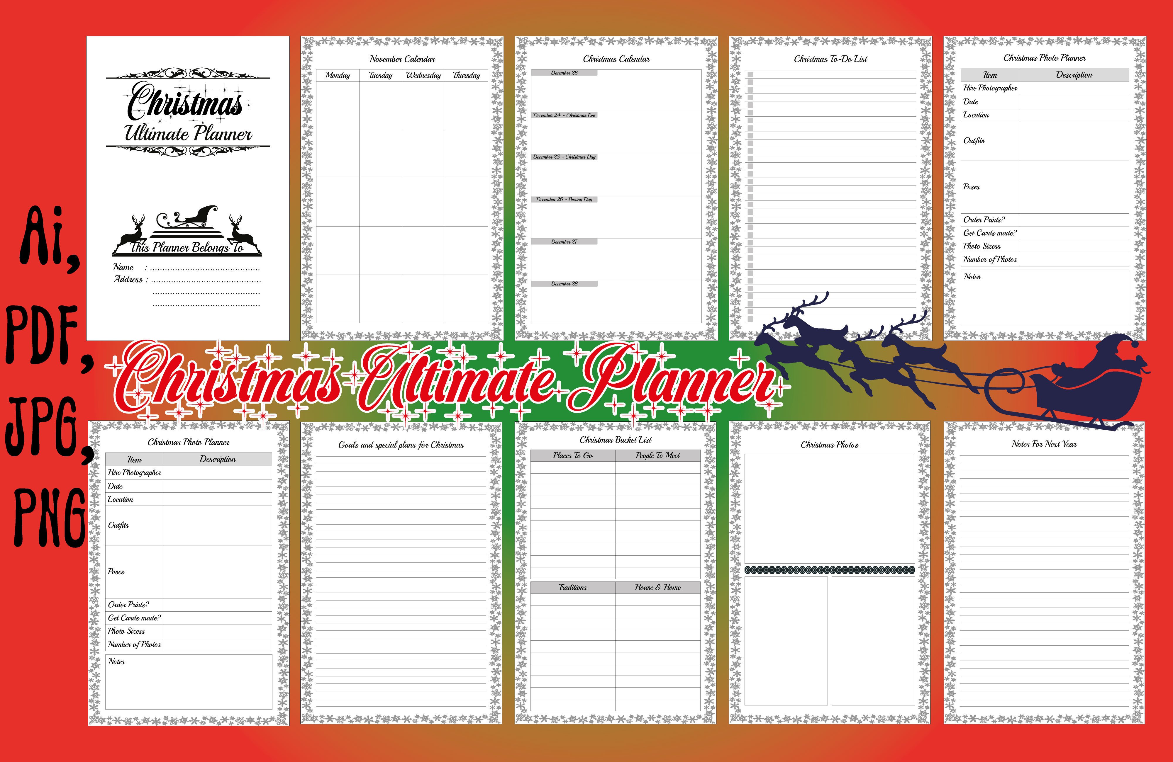 Christmas Ultimate Planner Graphic by AR88Design · Creative Fabrica
