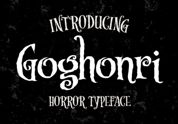 Goghonri Font: Rough Halloween Typeface for Spooky Titles & Headlines
