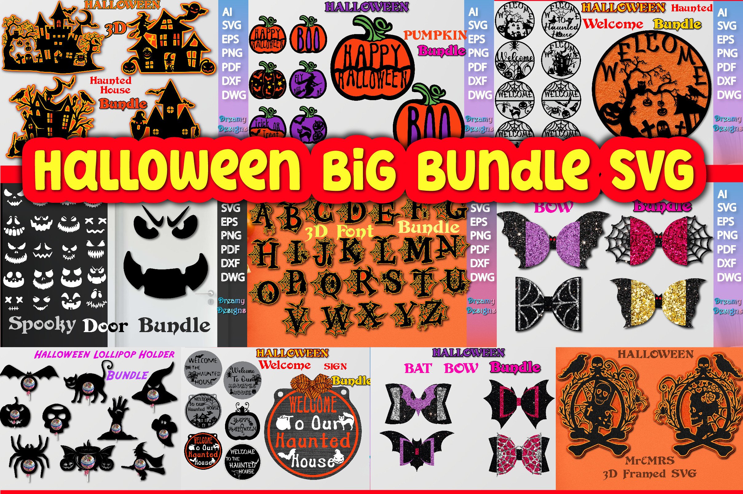 Halloween Big Bundle SVG Graphic by Dreamy Designs · Creative Fabrica