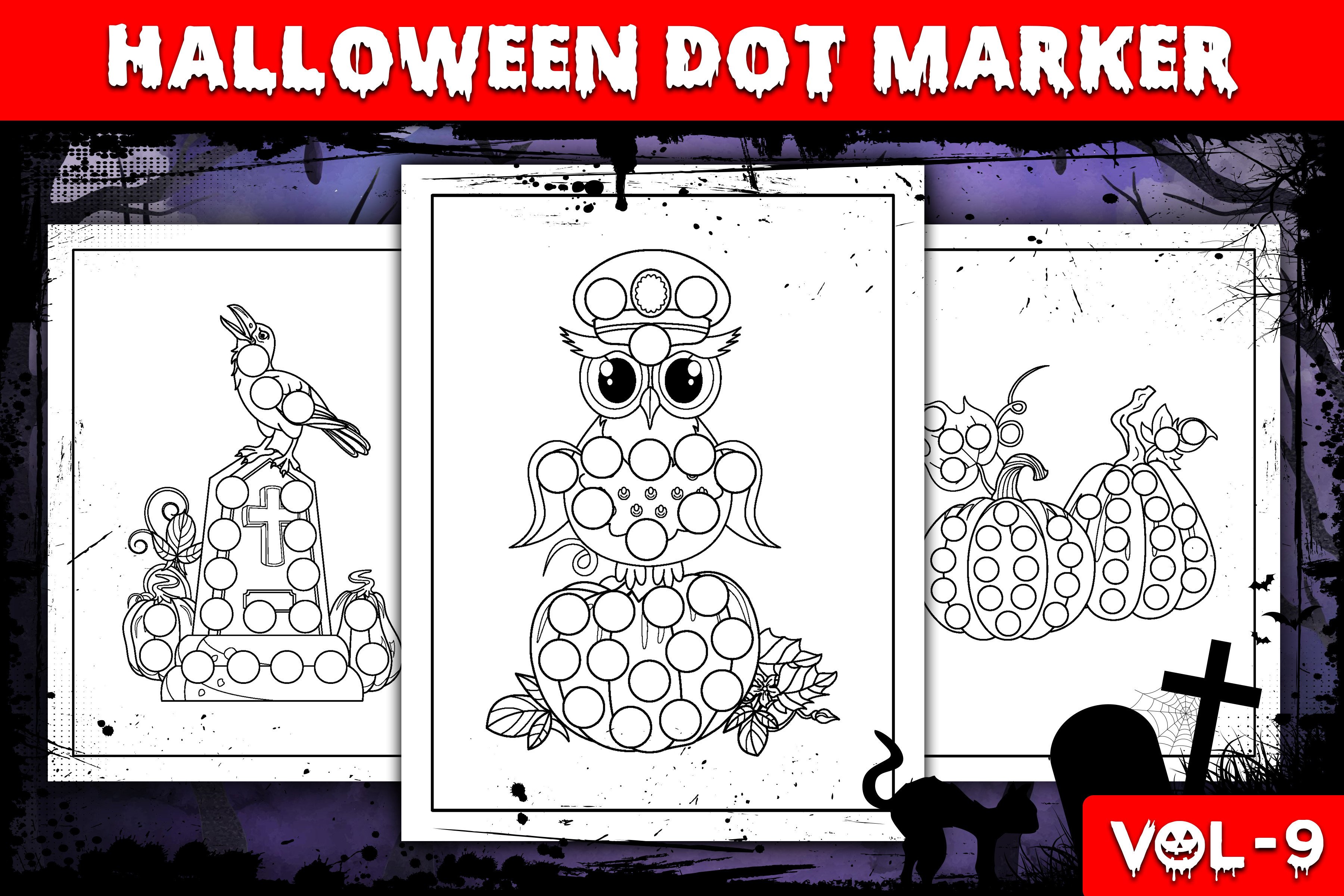 Halloween Dot Marker for Kids, Vol-9. Graphic by Nipun Kundu · Creative ...