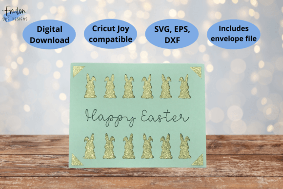 Happy Easter Insert Card Svg Cut File Graphics