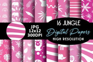 Pink Safari Digital Papers Patterns Graphic by Grafixeo · Creative Fabrica