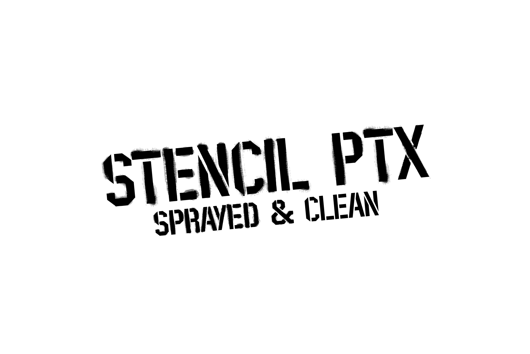 Stencil Ptx preview, classic bold stencil font