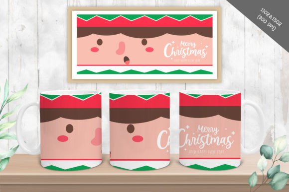 11oz Mug Christmas Gnome Sublimation Graphics