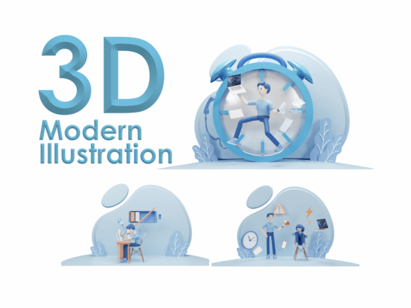 3d Modern Illustration Graphic Illustrations By alwi.chabib