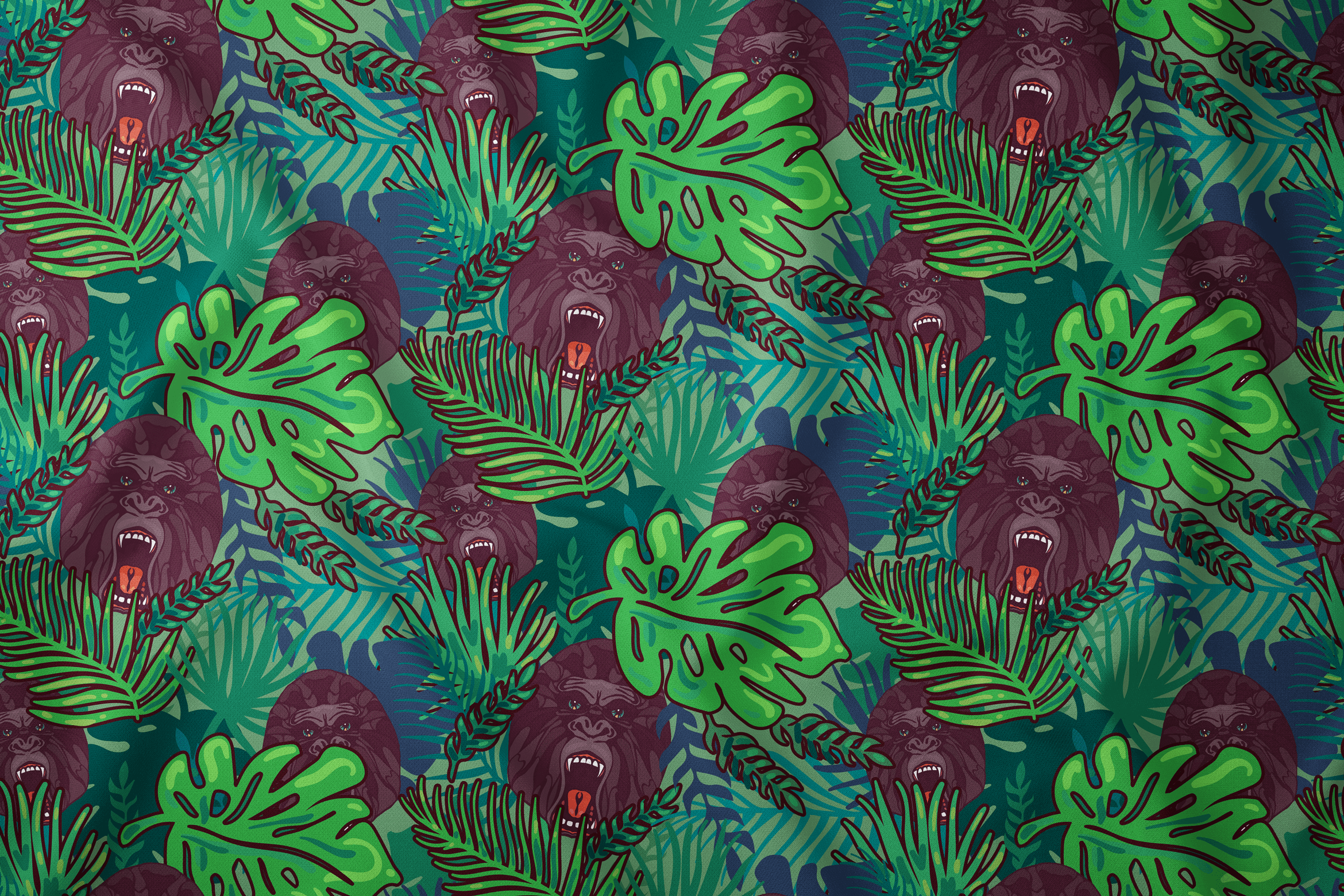 Angry Gorilla Pattern Graphic by barsrsind · Creative Fabrica
