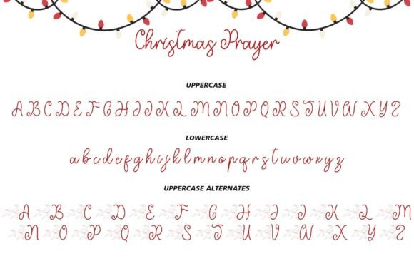 Christmas Prayer Font font preview - 5