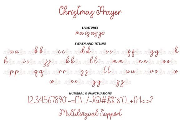Christmas Prayer Font font preview - 6