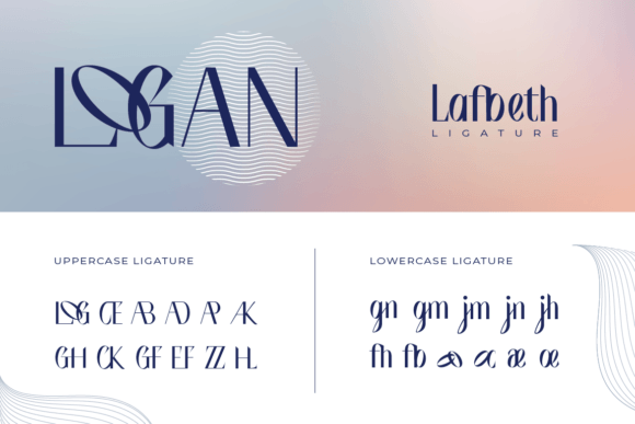 Lafbeth Font PNG with transparent background - Preview 3