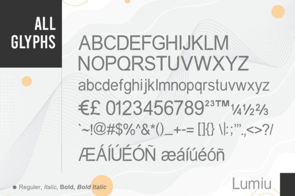 Lumiu Font PNG with transparent background - Preview 1
