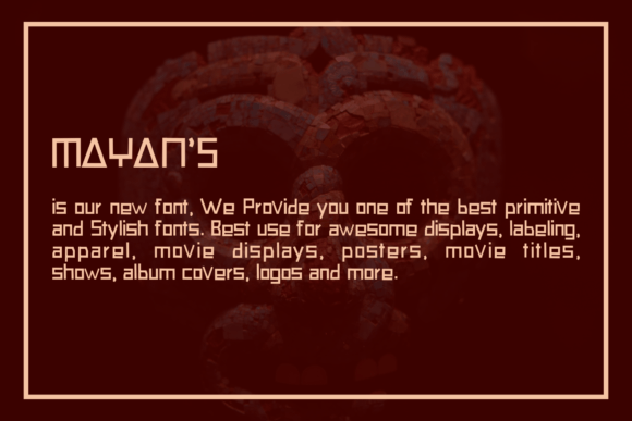 Mayan's Font PNG with transparent background - Preview 1