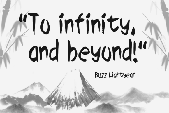 Modern Sumi Font PNG with transparent background - Preview 1