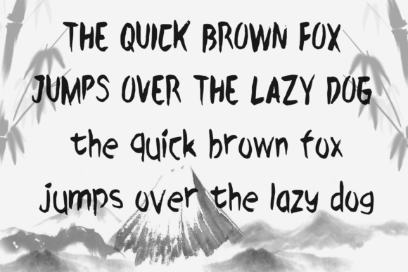 Modern Sumi Font PNG with transparent background - Preview 3