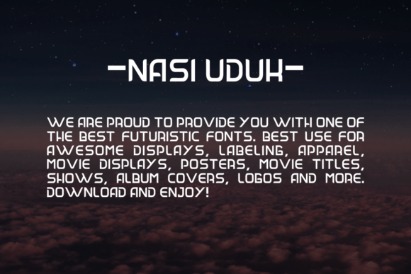 Nasi Uduk Font PNG with transparent background - Preview 2