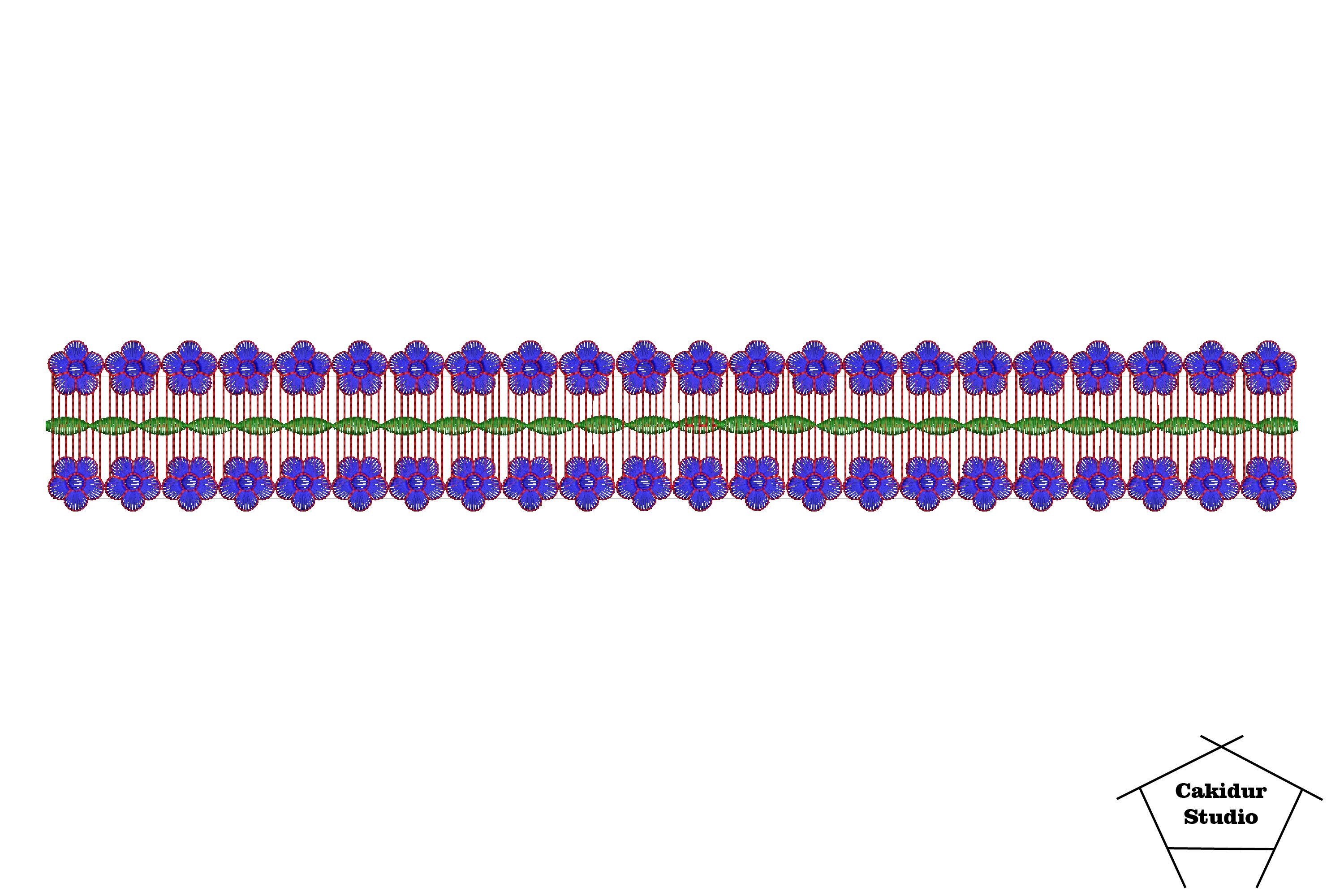 Stack Flowers Border
