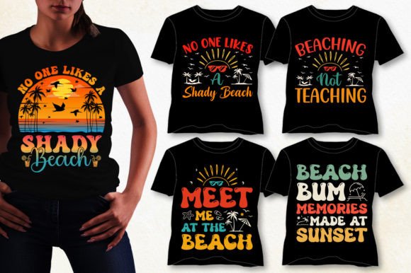 Summer Beach T-Shirt Design Bundle