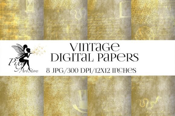 Vintage Digital Paper, Old Papers