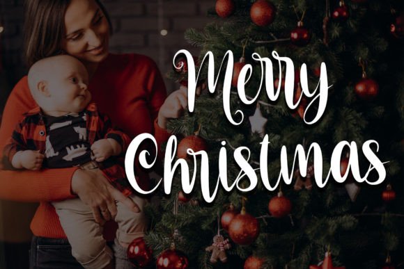 Christmas Script Font PNG with transparent background - Preview 1