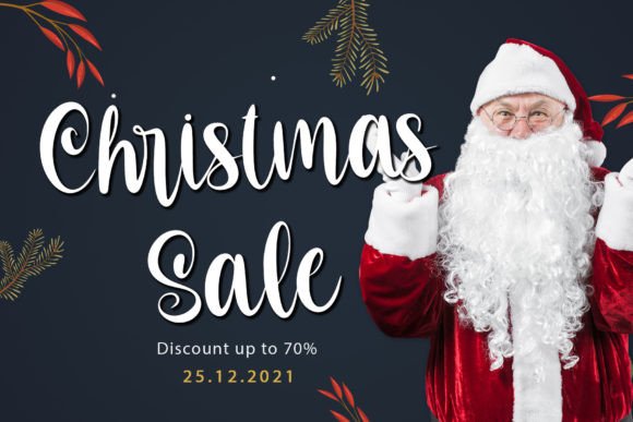Christmas Script Font PNG with transparent background - Preview 3