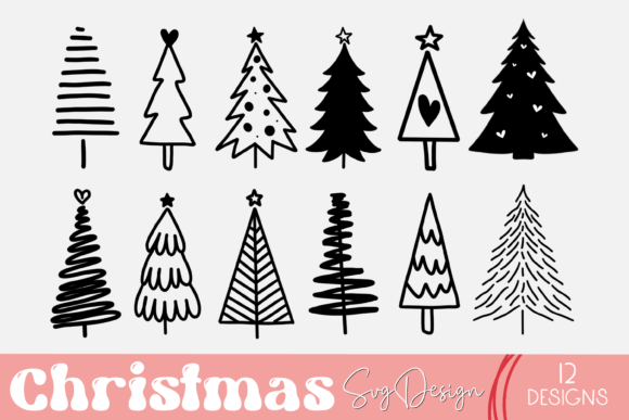 Christmas Tree & Winter Signs SVG Pack – Vintage Holiday Graphics