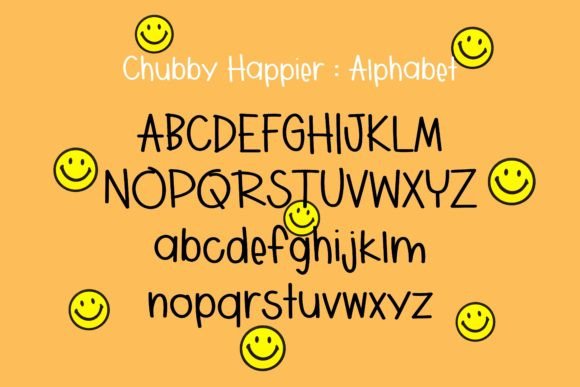 Chubby Happier Font PNG with transparent background - Preview 2