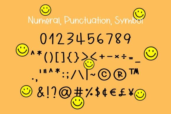 Chubby Happier Font PNG with transparent background - Preview 3