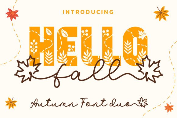 Preview specimen of Hello Fall Duo display font