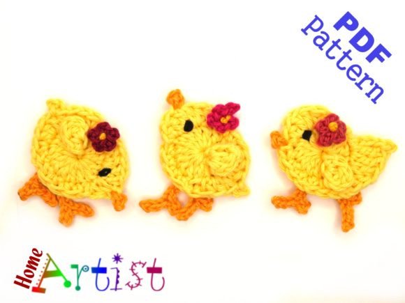 Little Chick Crochet Pattern #2 Applique