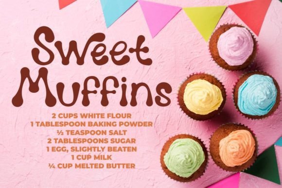 Melting Dessert Font PNG with transparent background - Preview 3