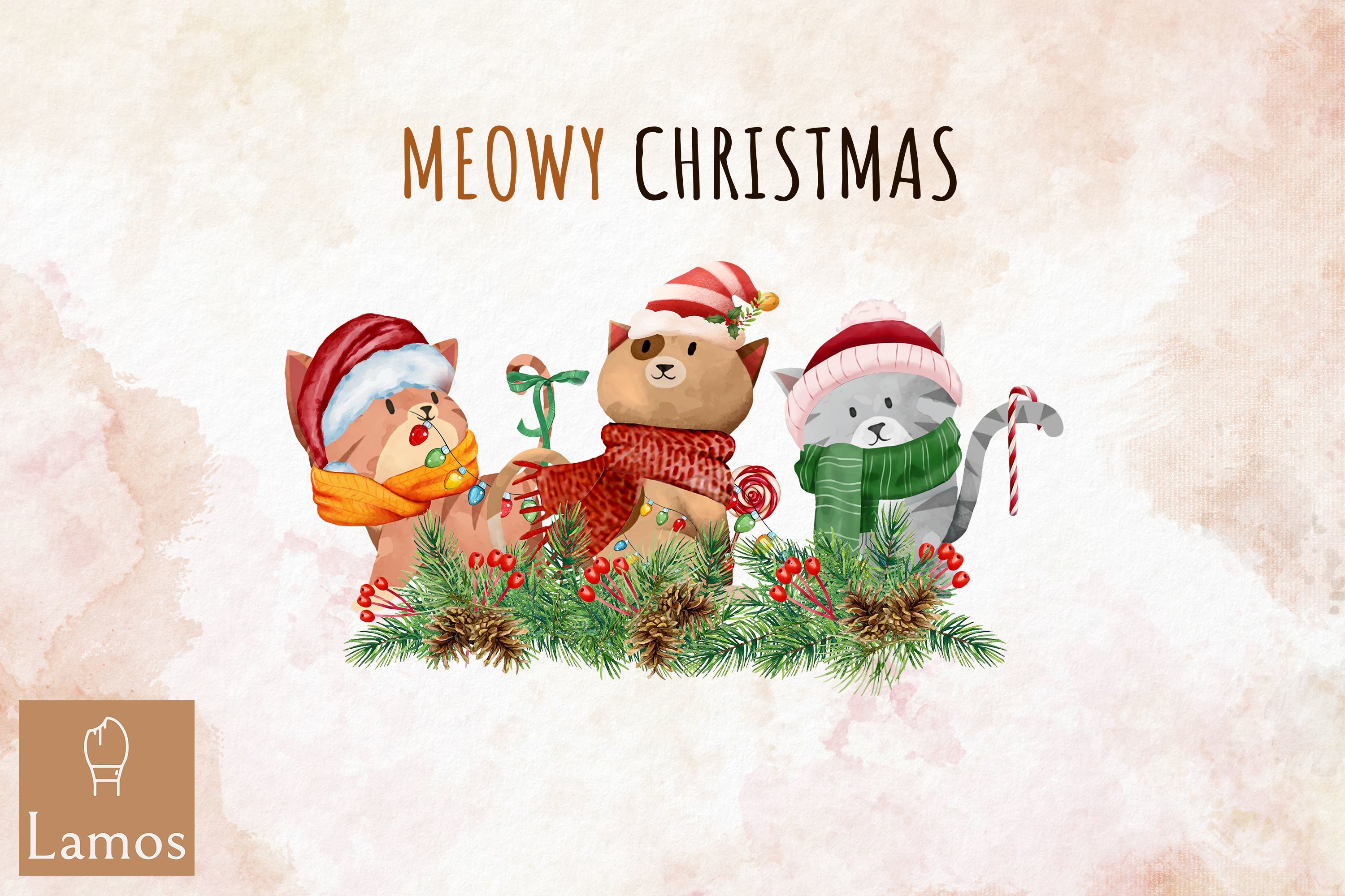 Meowy Christmas Cat Lovers Graphic by Lamos Sublimation · Creative Fabrica
