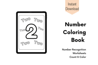 Number Coloring Book Graphic by Busy Bee Learning Center · Creative Fabrica